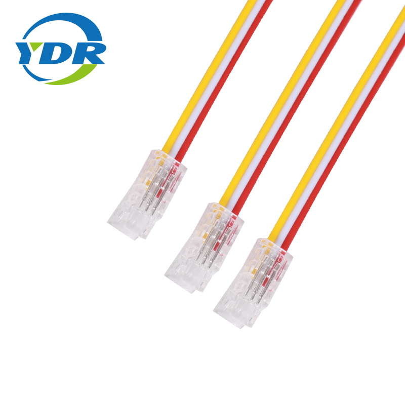 3 kretsar 10 mm bredd snabbplugg för 5050 Dubbelfärgad LED Strip Connector Lödfri